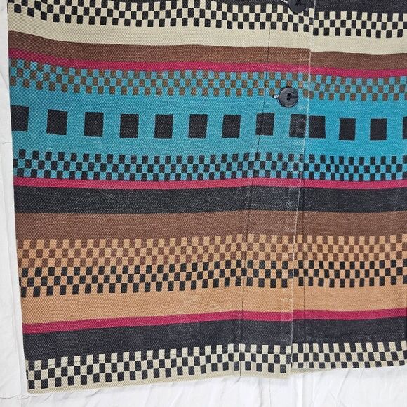 On the Verge Vintage Western Aztec Button Down Long‎ Skirt Women's Size  10 - Picture 7 of 12